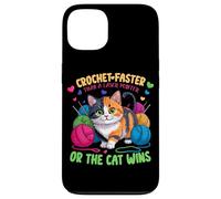 Crochet Faster Than A Laser Pointer OR The Cat Wins Carcasa para iPhone 13