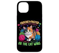Crochet Faster Than A Laser Pointer OR The Cat Wins Carcasa para iPhone 14 Plus