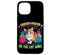Crochet Faster Than A Laser Pointer OR The Cat Wins Carcasa para iPhone 15