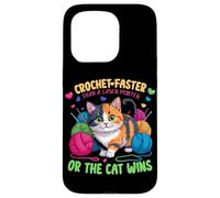 Crochet Faster Than A Laser Pointer OR The Cat Wins Carcasa para iPhone 15 Pro