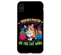 Crochet Faster Than A Laser Pointer OR The Cat Wins Carcasa para iPhone XS MAX