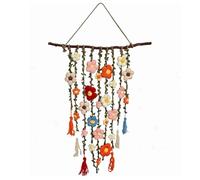 Crochet Flower Garden Wall Hanging,Bohemian Crochet Flower Hanging Decor