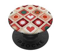 Crochet Granny Square Patrón de otoño otoño PopSockets PopGrip Adhesivo