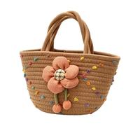 Crochet Handbags for Women Flower Design Woven Beach Pouch, A, Consulte la descripción