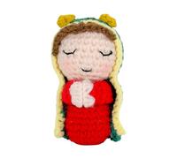 Crochet Hanging Plant - Car Rearview Mirror Accessories | Crochet Mary Cute Decor | Car Ornaments For Rear View Mirror | For Truck RV Sedan Automotive Interior Bag Backpack Tote Home Wall