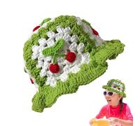 Crochet Hat for Women, Fashionable and Cute Crocheting Cap, Stylish Bucket Hat, Hollow out Crochet Shortcake Hat for Daily Wear and Travel Adventures, Crochet Hat, Verde