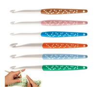 Crochet Hooks Set - ABS, Ergonomic Crochet Hook, 6 Pieces Silicone Handle Non-Slip | Beginners,for Boys Girls Teens Adults Enthusiasts Mother Grandma Socks Mittens Scarves Shawls