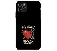 Crochet Love Yarn Humor Fibra Arte Regalo Hecho a Mano Vida Carcasa para iPhone 11 Pro Max