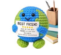 Crochet Mejores Amigos,Muñeco Lindo con Tarjeta,Mejores Amigos De Siempre Tierra Crochet - para Mujeres y Hombres Cumpleaños y Recuerdos Relleno de Bolsas Hogar Escritorio Mesita de Noche
