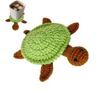 Crochet Non-Slip Coasters - Funny Animal Drink Mats, Cute Cup Coasters with Water-Absorbent Yarn, Table Protection Pads, Farmhouse Apartment Decor, Boho Mug Mat for Housewarming Birthday Party