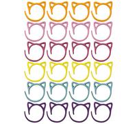 Crochet Notions - Cute Crochet Stitching Markers | 24pcs Metal Crochets Locking Marker, Cat Shape Stitchings Marker for Knitting Crocheting