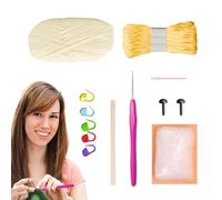 Crochet Pack Beginner, crochet Kit de animales de | Kit de tejido de animales de | Accesorios artesanales de con video tutoriales, paquete de materiales de crochet para a