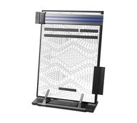 Crochet Pattern Holder - 21x30cm Metal ABS Magnetic Board Stand 4 Magnets Display Organizer Knitting Craft Tool Desktop Support Stable | Perfect for Crocheters Knitters Embroidery Use