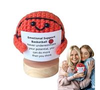 Crochet Positivo - de Tejer con Frases Inspiradoras - Bola de Ganchillo Hecha a Mano con Mensaje Motivador para Regalos y Bienestar
