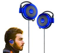 Crochet S-520 - Clip de cabeza de cable de 3,5 mm y 1,2 m, casco dinámico ligero para deportes, carreras, caminatas, yoga, fitness, música, teléfono, PC, tableta, altavoz estable, esponja de acero más