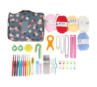 Crochet Starter Set Adult Starter Beginner Wool Material Kit Portable Complete Beginners Crochet Kit for Travel Household