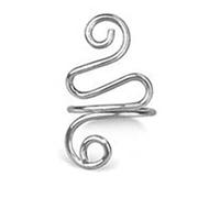 Crochet Tension Ring Adjustable Bendable Yarn Control Ring for Knitting Crocheting DIY Handmade Craft Alloy Material 1PCS (White)