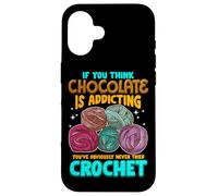 Crochet Theme Design Meme for Crochet Lovers Carcasa para iPhone 16