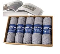 Crochet Thread, Lightweight Wool, Alpaca Fiber Blend 12.99x10.24x2.36 inches, Soft Knit Material, Breathable Craft Yarn, Smooth Texture for Needlework, Comfortable Weaving Supply