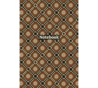 Crochet & Yarn Notebook: Geometric Print Blank Journal for Stationery Lovers, Crocheters, Knitters & Crafters. Granny Squares Themed. Use for Patterns, Project Planning and Creative Ideas.