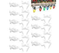 Crochets De Lumières De Noël - Clips De Fijación Pour Guirlandes Lumineuses Extérieures Et Intérieures - Fijación Solides Pour Toit, Gouttière, Fenêtre Et Jardin - Accesorios Pratiques Pour Décoratio