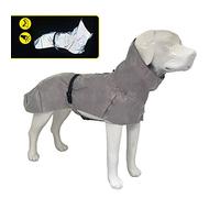 Croci Abrigo de Senderismo para Perros, Impermeable para Perros, Reflectante Impermeable, máxima Visibilidad, Forro termorregulador, Alta Visibilidad, Talla 80 cm - 385 g