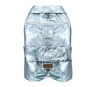 Croci Abrigo Impermeable para Perros Montreal, Espalda 40 cm, Forro Polar, Ajustable con elástico y Agujero para Correa y arnés, Color Perla Iridiscente