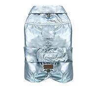 Croci Abrigo Impermeable para Perros Montreal, Espalda de 30 cm, Forro Polar, Ajustable con elástico y Agujero para Correa y arnés, Color de Perlas Iridiscente