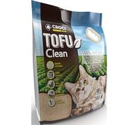 Croci Arenero Tofu Clean 10L - Arenero para gatos aglomerante, biodegradable se lanza en el inodoro, 100% vegetal, arena antiolor de larga duración
