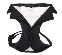 Croci Ceremony Groom Arnés para Perro Macho Boda Esmoquin para Perro Mascota Ajustable Negro XS/30-39cm