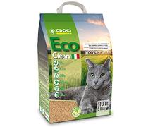 Croci Eco Clean Litter 10 L - Arena Aglomerante Para Gatos, Biodegradable, Descarga En El Inodoro, 100% Vegetal, Arena Antiolor De Larga Duración