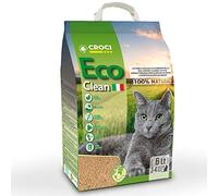 Croci Eco Clean Litter 6 L - Arena Aglomerante Para Gatos, Biodegradable, Descarga En El Inodoro, 100% Vegetal, Arena Antiolor De Larga Duración