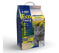 Croci Eco Clean Probiotic Litter 10 L Arena Aglomerante para Gatos, Biodegradable, Descarga en el Inodoro, 100% Vegetal, Arena Antiolor, 3.8 kg