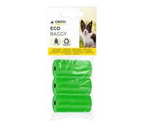 Croci Recambio Eco Bolsas, 3 x 20 cm | Película gruesa y resistente, separación punteada y flecha de apertura, compatible con dispensadores estándar.