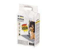 Croci Super Nappy Carbón Activado - Colchonetas Higiénicas Para Perros 57X84 Cm - 14 unidades, Travesaños Desechables Para Perros Y Mascotas, Antimanchas, Antiolor