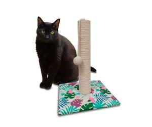 Croci Tropical - Rascador para Gatos Adultos, Grandes y pequeños, Alfombra con árbol de 42 cm y Cuerda con Bola, Juego calmante para Gatos, rascador de sisal, Juegos para Animales de casa