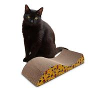 Croci Wavy - Tapete Rascador Para Gatos Adultos, Grandes Y Pequeños, Tapete Con Rascador Calmante Para Gatos En Cartón Y Bolsa De Catnip Lista Para Combinar, Accesorios Y Juegos Para Mascotas En Casa