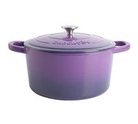 Crock-Pot Artisan - Horno holandés redondo de hierro fundido esmaltado, 7 cuartos de galón, morado lavanda