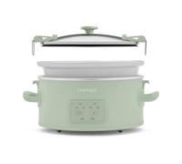 Crock-Pot Design Series olla de cocción lenta programable de 6 cuartos, verde salvia del desierto (CSC124X)