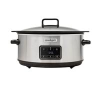 Crock-Pot Olla digital de cocción lenta Sizzle & Stew | 6.5 L (8+ Personas) | Bol extraíble apto para placas de inducción | Carne y verduras | Enchufe EU 2 Pin | Acero inoxidable [CSC112X]