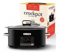 Crock-Pot TimeSelect Olla de cocción lenta Pantalla digital programable 5.6 Sartén extraíble apta para cocinas de gas y eléctricas que permite dorar carnes y verduras Negro [CSC093X]
