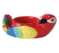 Crockery Critters Huevera - Loro de Deluxebase. Bonito animal de cerámica con forma de huevera para niños y adultos.
