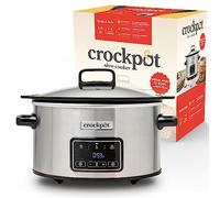Crockpot Olla digital de cocción lenta Sizzle & Stew | 3.5 L (3-4 Personas) | Recipiente extraíble apto para placas de inducción | Carne y verduras | Enchufe EU 2 Pin | Acero inoxidable [CSC111X]