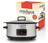 Crockpot Sizzle & Stew Olla digital de cocción lenta | 6.5 L (8+ Personas) | Bol extraíble apto para placas de inducción | Carne y verduras | Acero inoxidable [CSC112X]