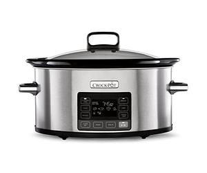 Crockpot TimeSelect Olla de Cocción Lenta Digital | 5,6 L (7+ Personas) | Pantalla Digital y Planificador de Comidas Programable | Función de Mantenimiento del Calor | [CSC066X]
