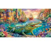 Crocodile 1000 Piezas Puzzle Reciclado Actividad en casa Juego Familiar Desafiante para Adultos Regalo 70x50/1000pcs