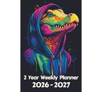 Crocodile 2 Year Weekly Planner: 104 Week Sunday to Saturday Calendar | Gift For People Who Love Reptilian Animals, Reptile Lovers | Ideal for ... and Busy Individuals | 6 x 9 Inches | v1