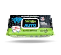 Crocodile Cloth Auto Cleaning Wipes - 100 XL (15" x 10") Disposable Wipes for Car Engine Degreasing, Body Detailing & Tire Cleaning - Cuts Grease, Oil, Adhesives on Hands, Tools, Parts & More