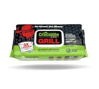 Crocodile Cloth Grill - 80 toallitas de limpieza biodegradables (15 x 10 pulgadas). Seguras para la piel y múltiples superficies. Impregnadas con aloe y vitamina E. Grandes, prehumedecidas y