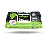 Crocodile Cloth Multiusos: 80 toallitas de limpieza biodegradables, de 10 x 15 pulgadas. Paños de limpieza grandes, húmedos, absorbentes y desechables. Seguro para la piel y múltiples superficies.